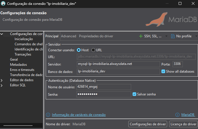 Exemplo de Conexão no MySQLWorkbench
